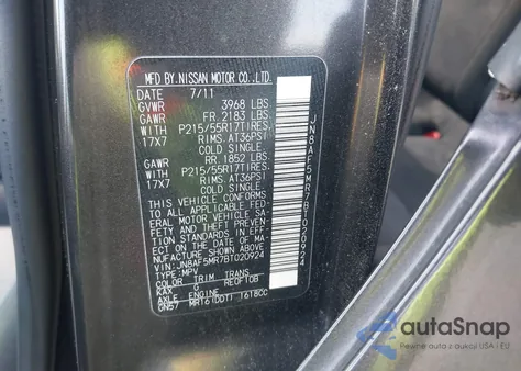 2011 Nissan Juke Sv from USA, damaged, VIN JN8AF5MR7BT020924